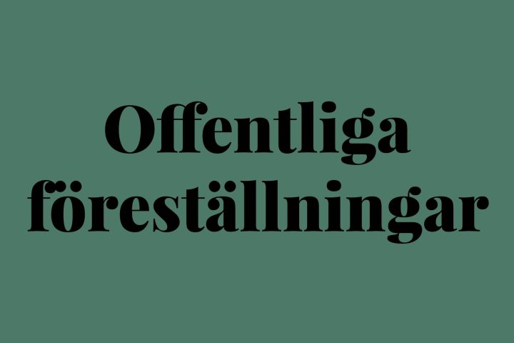 Offentliga föreställningar bild framsidas